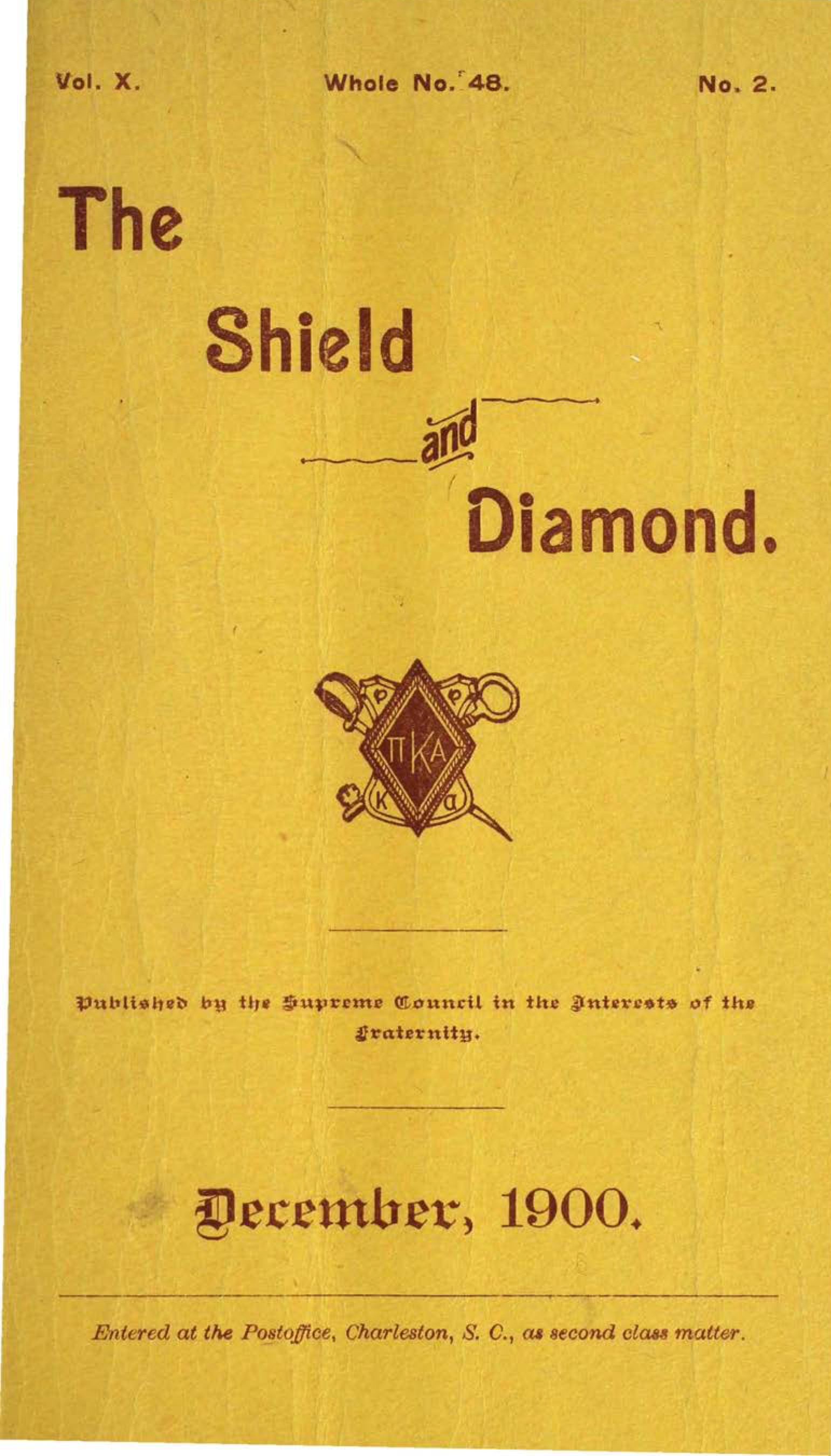 Shield and Diamond, Vol. 10, No. 2, December 1900